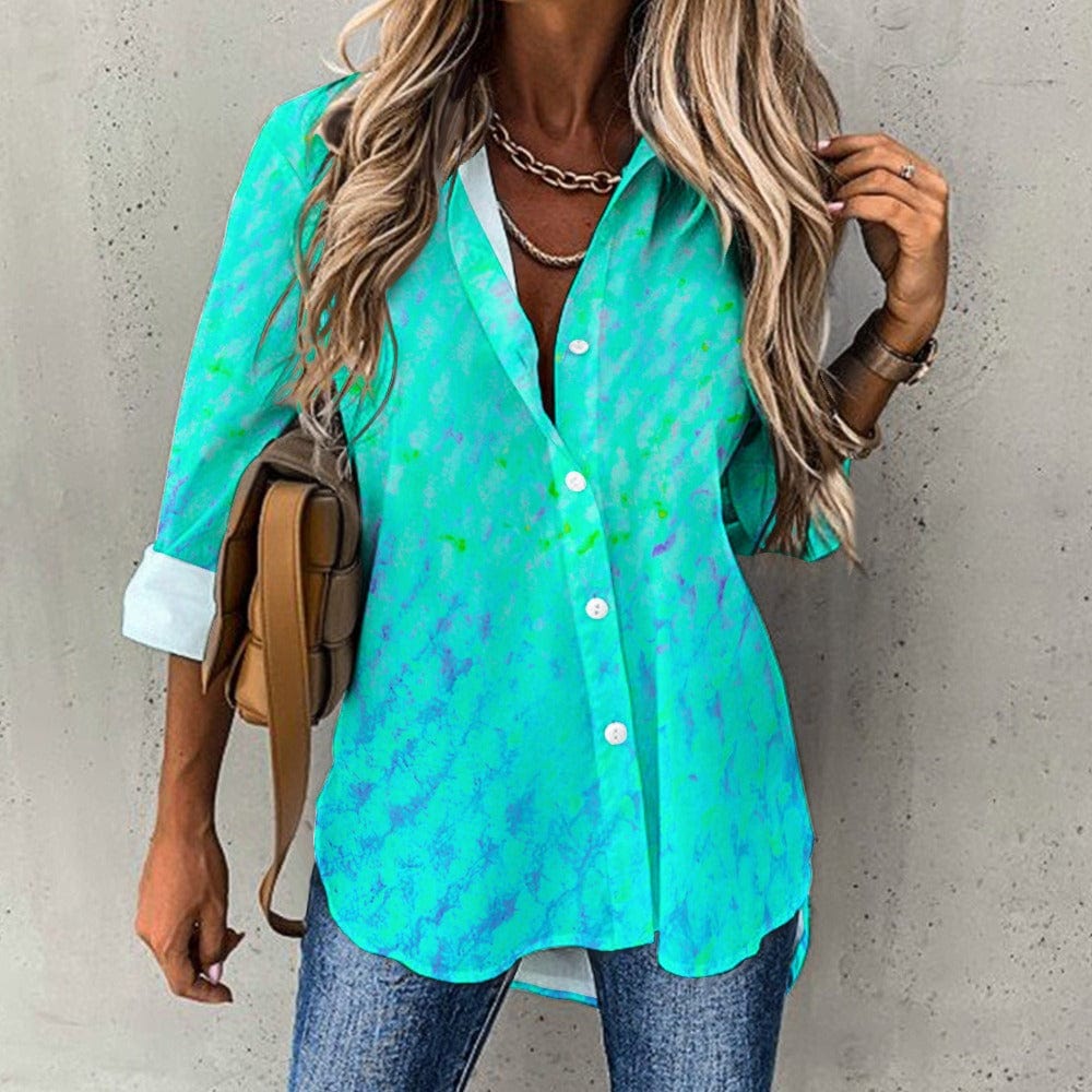 Salt Skins Swimwear Women's Beach Cover Up Salt Skins Seafoam Reef Cover-Up Shirt for Women