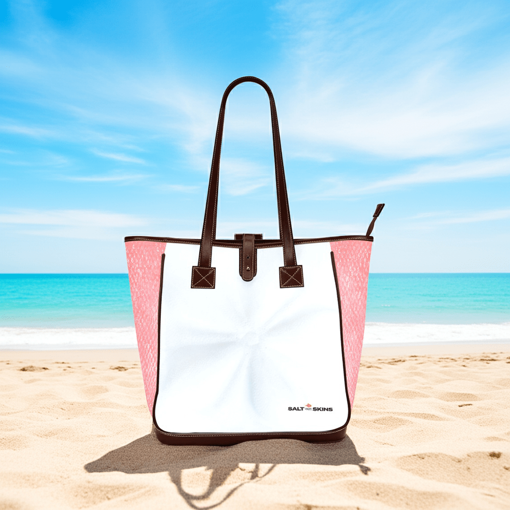 Salt Skins Tote Bag Sand Dollar Beach Tote Bag in Five Colors