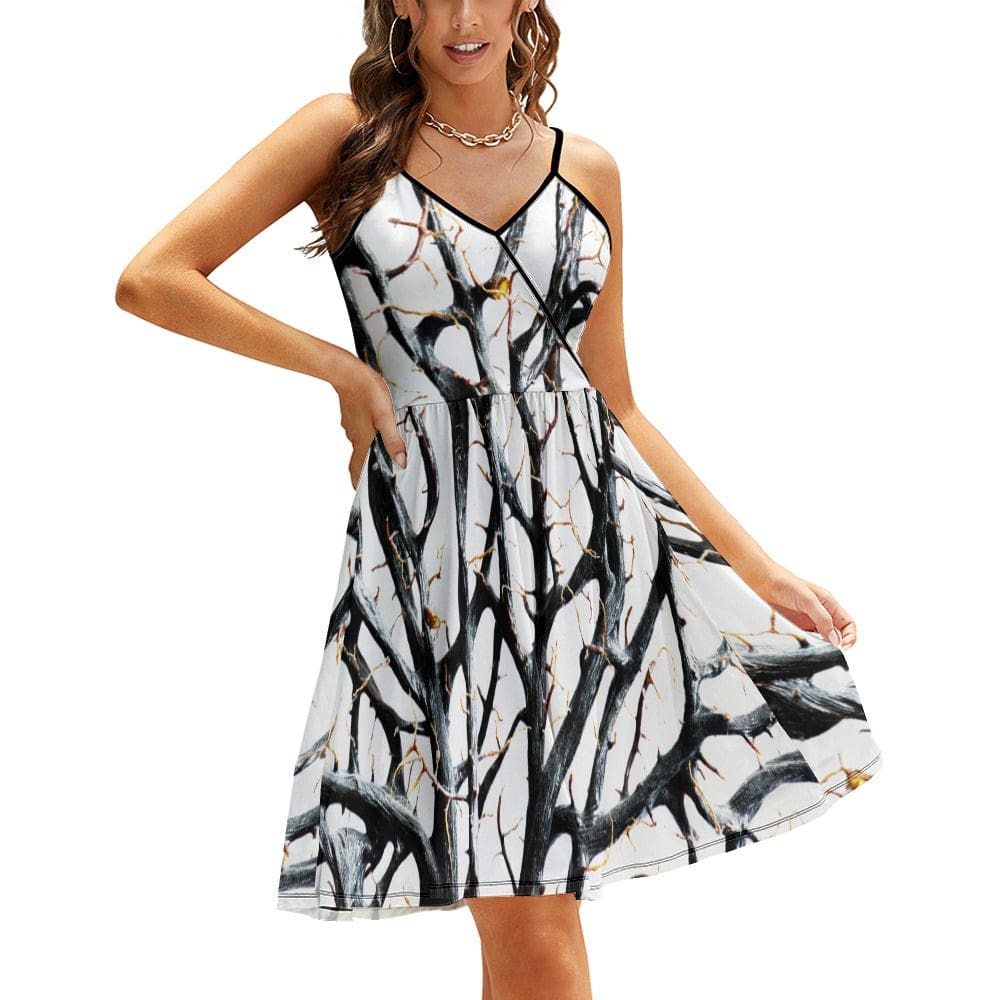 Salt Skins Travel Dress Kaimana Noir Women's Slip Dress Black Coral