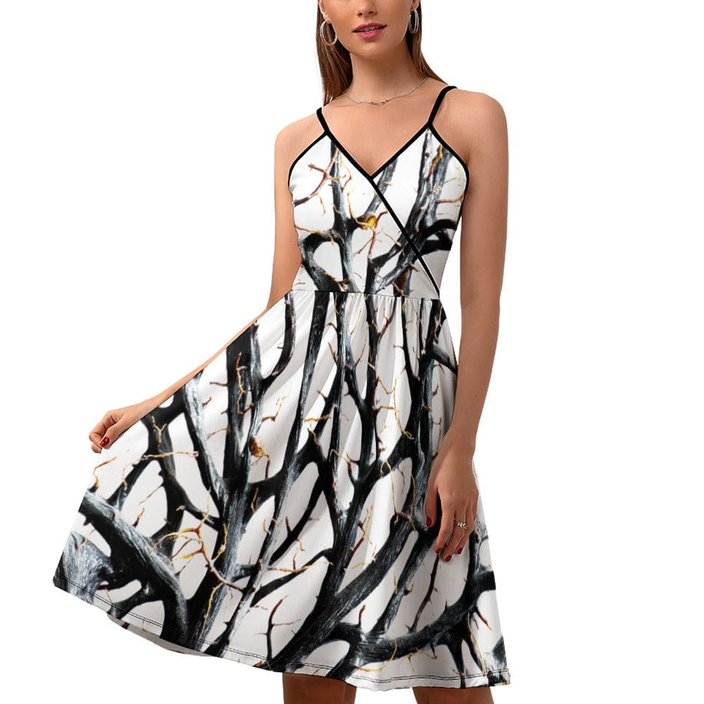 Salt Skins Travel Dress Kaimana Noir Women's Slip Dress Black Coral