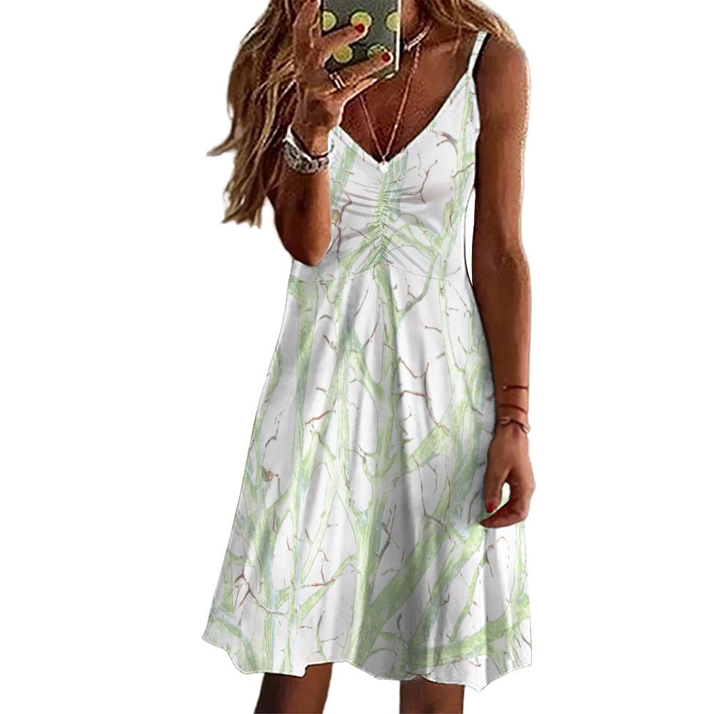 Salt Skins Travel Dress Mint Coral Meadow Women's Beach Travel Dress