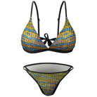 Salt Skins Two Piece Women's Bikini Blue Striped G String Women's Two Piece Bikini Swimsuit