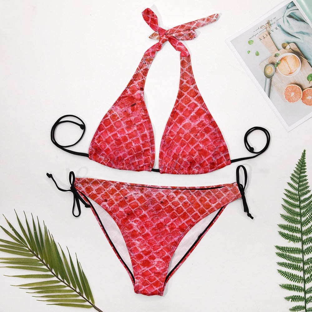 Salt Skins Two Piece Women's Bikini Mystic Tides Red Women's Two Piece Bikini