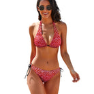 Salt Skins Two Piece Women's Bikini Mystic Tides Red Women's Two Piece Bikini