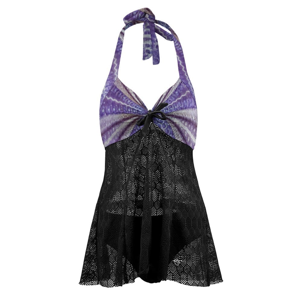 Salt Skins Two Piece Women's Swimsuit Purple Urchin Two Piece Cover Swimsuit for Women