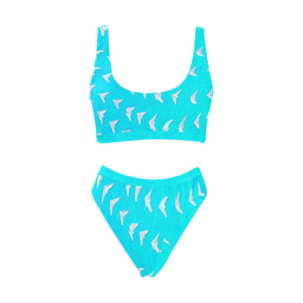 Salt Skins Two Piece Women's Swimsuit Sand Dollar Doves Women's Sport Top & High-Waisted Bikini Swimsuit