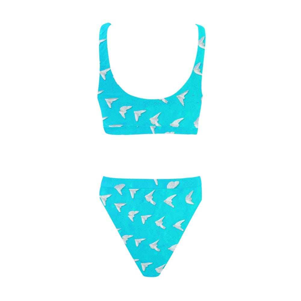 Salt Skins Two Piece Women's Swimsuit Sand Dollar Doves Women's Sport Top & High-Waisted Bikini Swimsuit