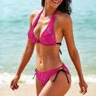 Salt Skins Two Piece Women's Swimsuit Tropical Strawberry Women's Two Piece V-Neck Bikini Swimsuit