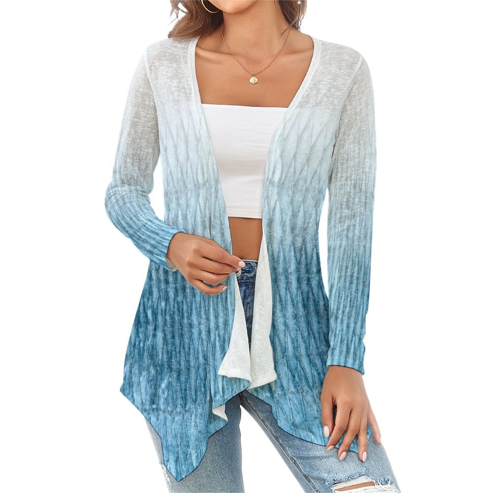 Salt Skins Women's Beach Cover Up S / Steel Blue Ocean Breeze Women's Light Weight Cardigan