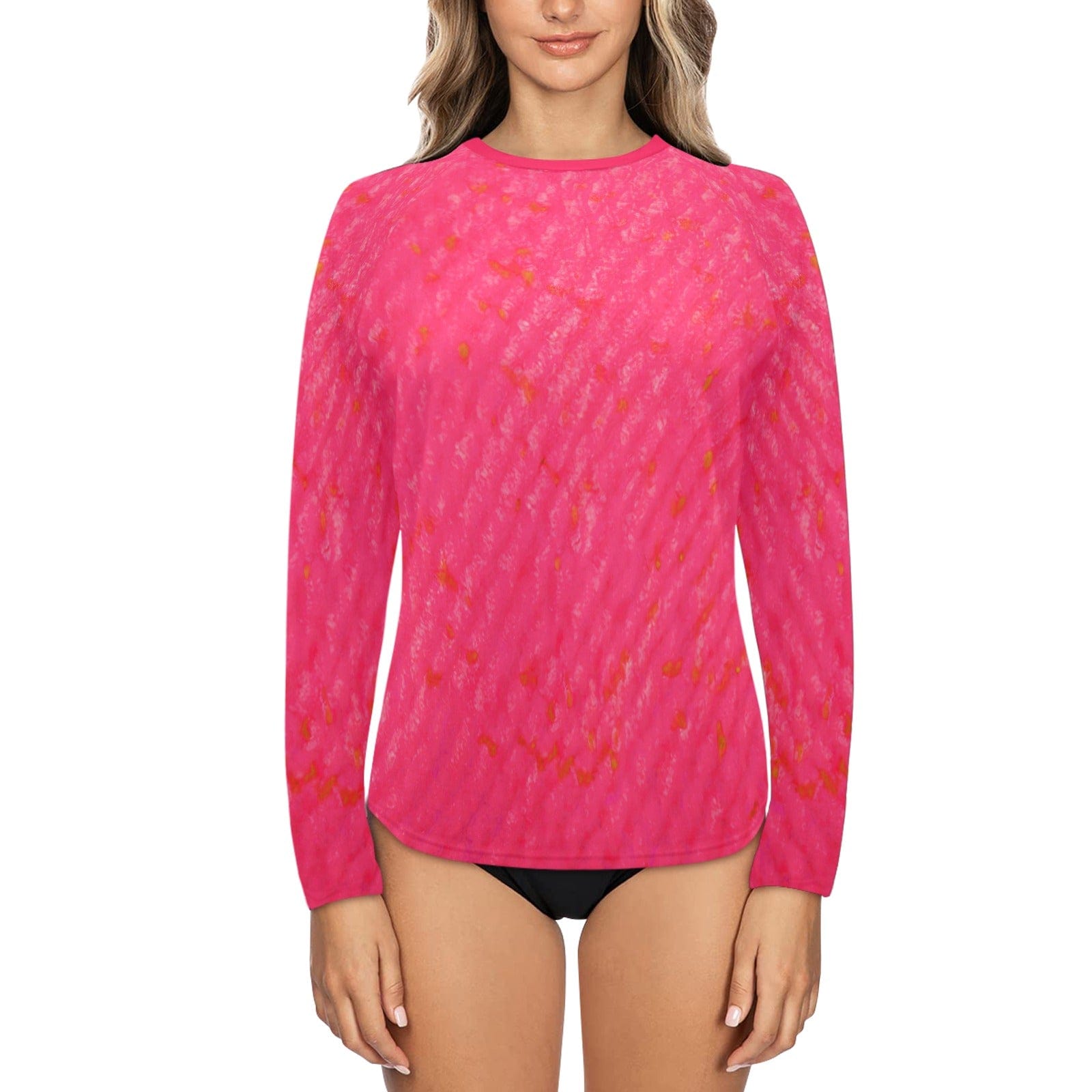 Salt Skins Women's Rash Guard Hot Pink / S Mingy Sun-blocker Women's All Pink Rash Guard