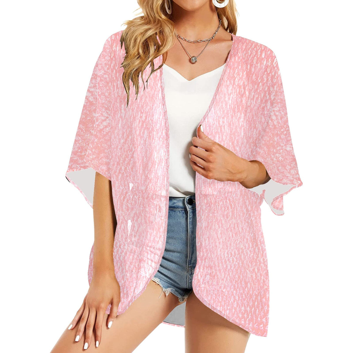 Swimsuit Cover Up White / S Women's Chiffon Cover Up Pink Salt Skins Swimwear