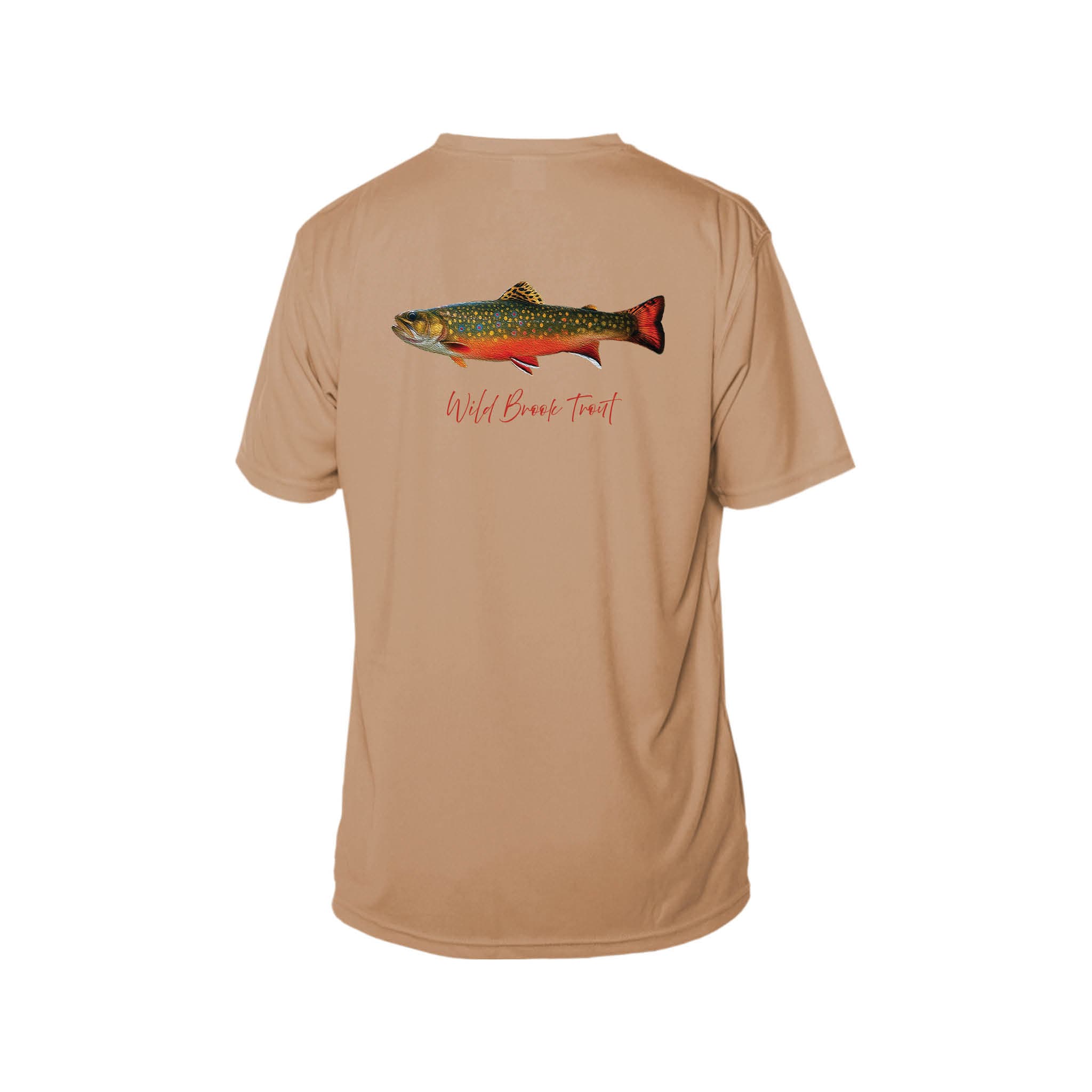 T-Shirt Tan / S Wild Brook Trout Men's Performance T-Shirt