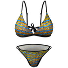 Salt Skins Two Piece Women's Bikini Blue Striped G String Women's Two Piece Bikini Swimsuit