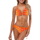 Two Piece Women's Bikini Orange / S Sand Dollar Sunset Women's Two Piece Triangle Bikini Salt Skins