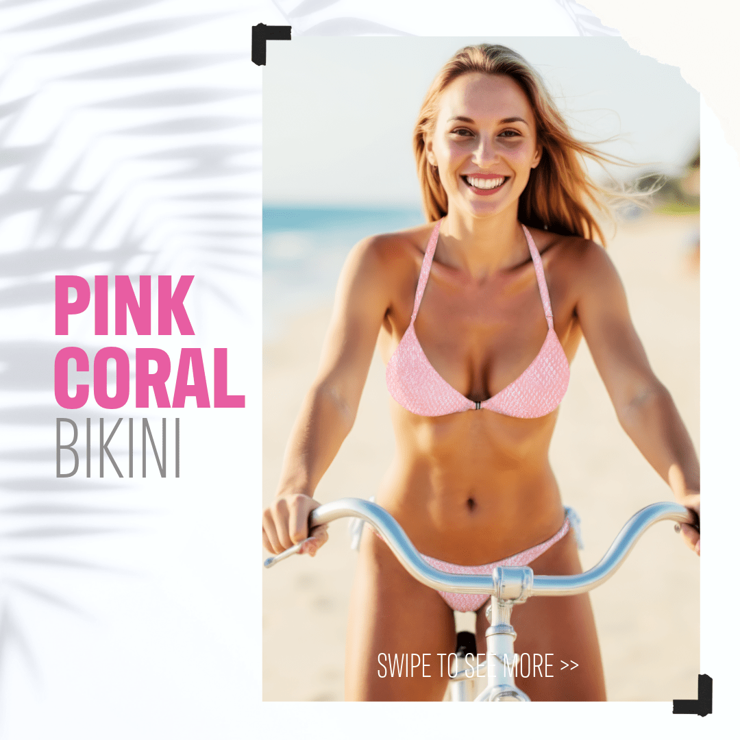 Two Piece Women's Bikini Pink Coral Women's Two Piece Swimsuit Bikini Salt Skins