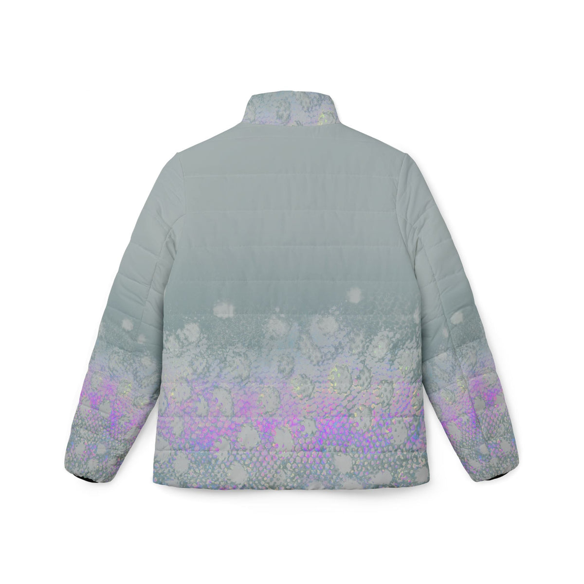 Women's Jacket Colorado Women Flyfishers Brown Trout Puffer Jacket in Grey Salt Skins Apparel