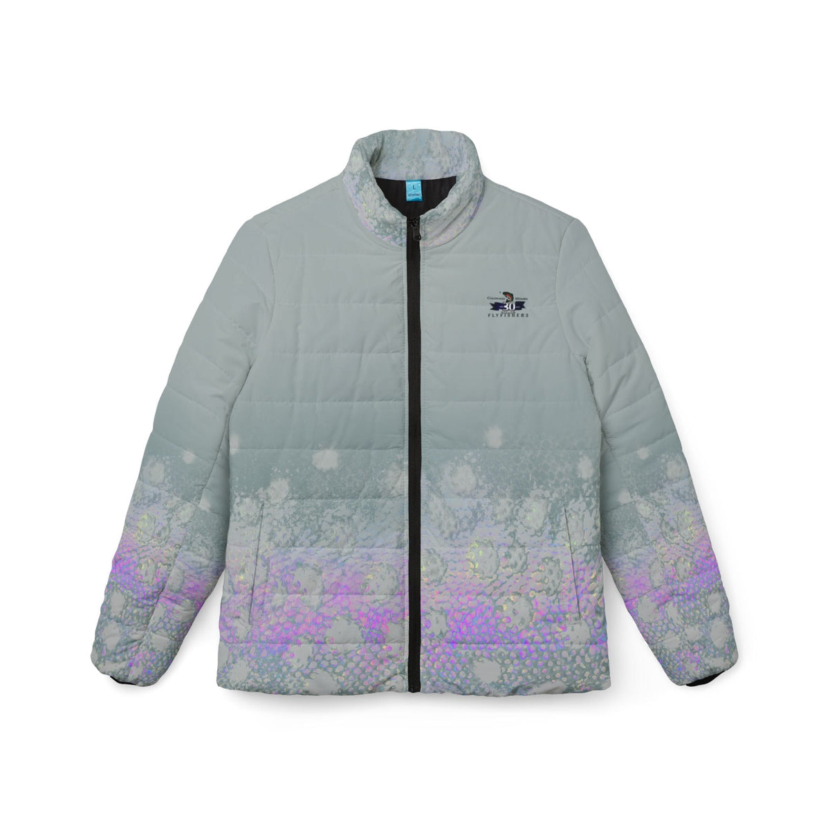 Women's Jacket Light Slate / XS Colorado Women Flyfishers Brown Trout Puffer Jacket in Grey Salt Skins Apparel