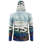 Salt Skins Men's Performance Hoodie Blue Barracuda Men's Long Sleeve Sun Protection Hoodie
