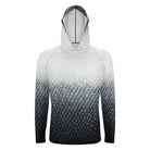 Salt Skins Men's Performance Hoodie Black Salmon Men's Long Sleeve Sun Protection Hoodie