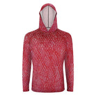 Salt Skins Men's Long Sleeve Hoodie Red Mingy Men's Long Sleeve Sun Protection Hoodie
