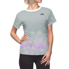 Women's Performance T-Shirt Colorado Women Flyfishers Grey Brown Trout Tee by Salt Skins Salt Skins Apparel